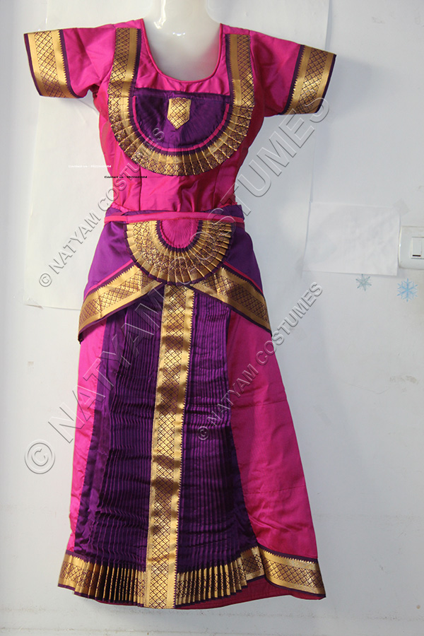 Magenta and Purple bharatanatyam dress