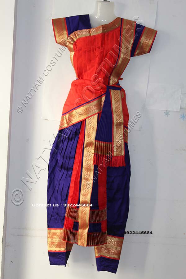kuchipudi dress dark green and gold